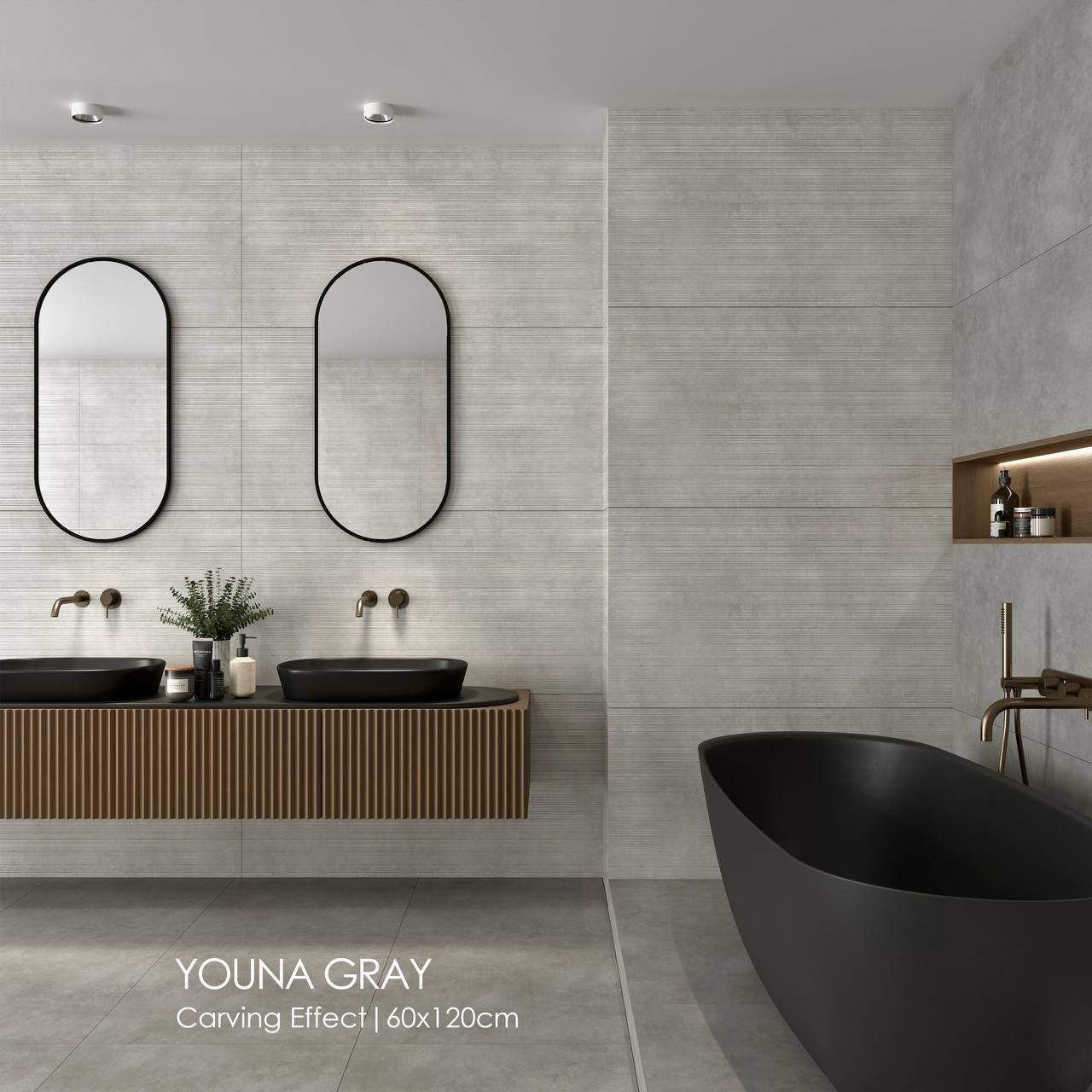 سرامیک یونا طوسی روشن شوگر افکت (Youna Gray) – ابعاد ۱۲۰×۶۰ - تصویر 2